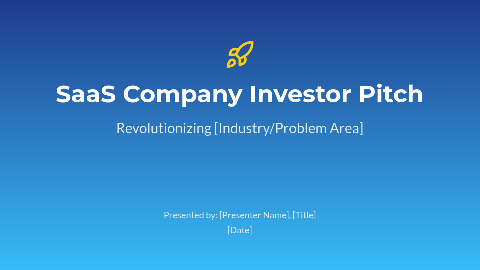 Webinar Investor Pitch for SaaS Growth